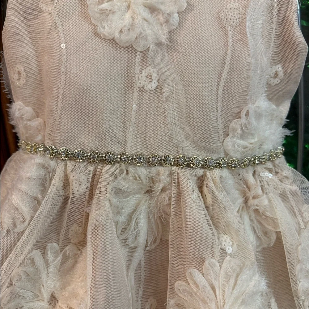 Kensie Girl Ivory Floral Formal Dress